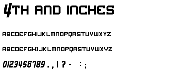 4th and Inches font